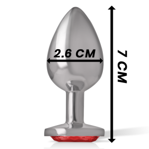 Intense anale plug van metaal met rode kristal, maat S Intense anale plug van metaal met rode kristal, maat S - Afbeelding 4