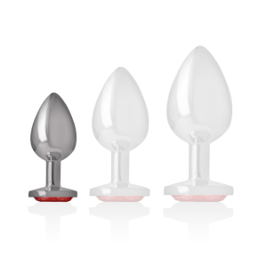 Intense anale plug van metaal met rode kristal, maat S Intense anale plug van metaal met rode kristal, maat S - Afbeelding 5