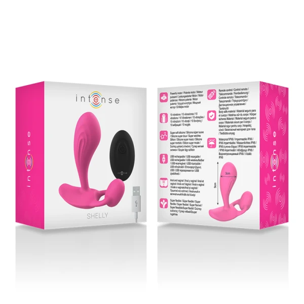 Intense Shelly Plug Anale Vibrator met Afstandsbediening Roze