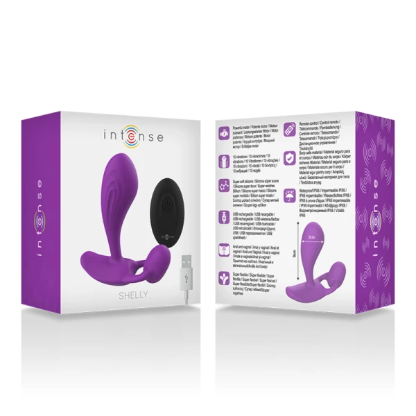 Intense Shelly Plug Anale Vibrator met Afstandsbediening Paars Intense Shelly Plug Anale Vibrator met Afstandsbediening Paars