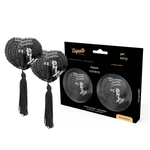 Coquette Chic Desire Nippelbedekkingen met pailletten zwart