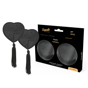 Coquette Chic Desire Zwarte Nippelbedekkingen met Kleefband Coquette Chic Desire Zwarte Nippelbedekkingen met Kleefband - Afbeelding 1