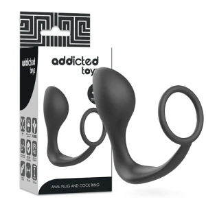 Addicted Toys Anaalplug met zwarte siliconenring voor beginners