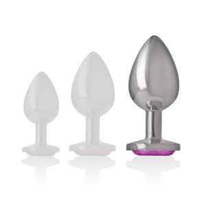 Intense anaalplug van metaal met roze kristal, maat L Intense anaalplug van metaal met roze kristal, maat L - Afbeelding 5