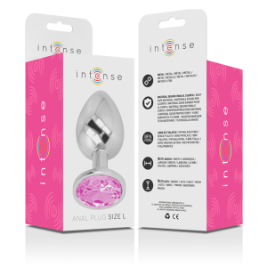 Intense anaalplug van metaal met roze kristal, maat L Intense anaalplug van metaal met roze kristal, maat L - Afbeelding 6