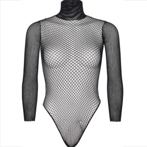 Leg Avenue Nylon-teddy met staande kraag en lange mouwen zwart Leg Avenue Nylon-teddy met staande kraag en lange mouwen zwart - Afbeelding 8