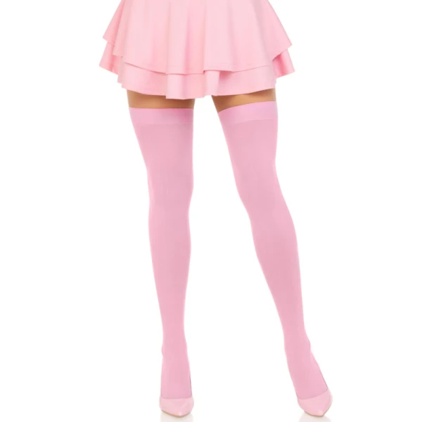 Leg Avenue Dijenkousen van nylon in roze