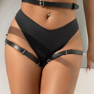 Subblime Leren Taille-en-been-harnas Zwart One Size Subblime Leren Taille-en-been-harnas Zwart One Size - Afbeelding 8