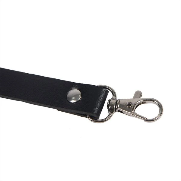 Subblime Körperharness aus Leder mit Kettendetails, schwarz