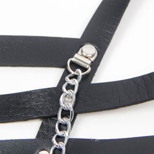 Subblime Korset-Harnas met ketting, zwart, één maat Subblime Korset-Harnas met ketting, zwart, één maat - Afbeelding 5