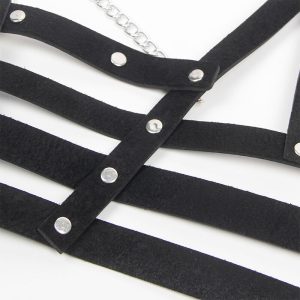 Subblime Korset-Harnas met ketting, zwart, één maat Subblime Korset-Harnas met ketting, zwart, één maat - Afbeelding 6