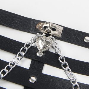Subblime Korset-Harnas met ketting, zwart, één maat Subblime Korset-Harnas met ketting, zwart, één maat - Afbeelding 8