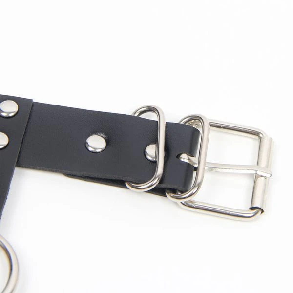 Subblime Harness-BH en ketting met kettingen, zwart, one size