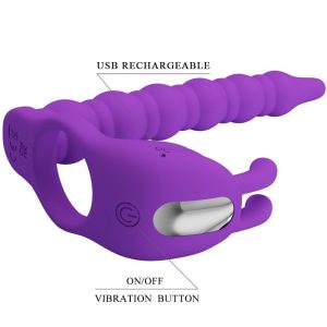 Pretty Love Blackney Penisring met Prostaatvibrator, Silicone Pretty Love Blackney Penisring met Prostaatvibrator, Silicone - Afbeelding 5