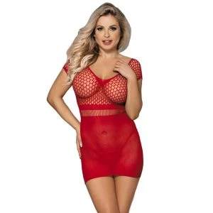 Subblime Häkel-Minikleid rot Einheitsgröße