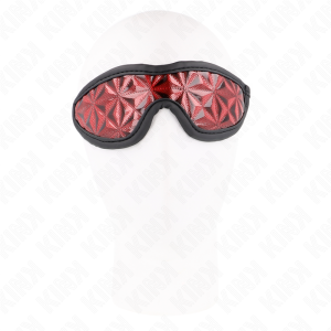 Kink oogmasker met ruitpatroon rood Kink oogmasker met ruitpatroon rood - Afbeelding 3