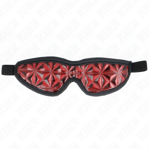 Kink oogmasker met ruitpatroon rood Kink oogmasker met ruitpatroon rood - Afbeelding 2