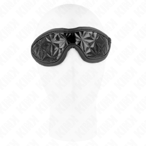 Kink oogmasker met ruitpatroon voor bondage, zwart Kink oogmasker met ruitpatroon voor bondage, zwart - Afbeelding 3