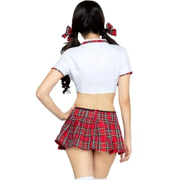 Leg Avenue Klassiek Miss Collegiate-kostuum Rood/Wit M/L