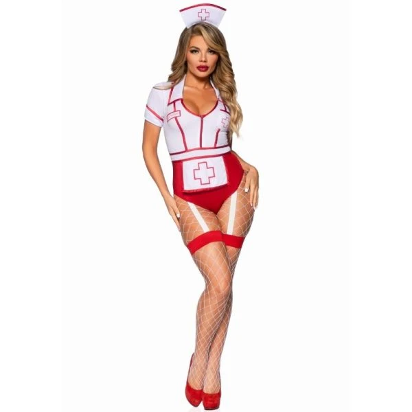 Leg Avenue Sexy Verpleegsterskostuum Rood/Wit S Leg Avenue Sexy Verpleegsterskostuum Rood/Wit S