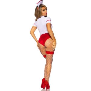 Leg Avenue Sexy Verpleegsterskostuum Rood/Wit S Leg Avenue Sexy Verpleegsterskostuum Rood/Wit S - Afbeelding 8