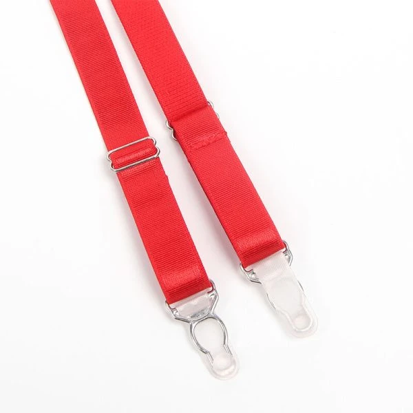 Subblime Bondage-BH met jarretelset rood S/M