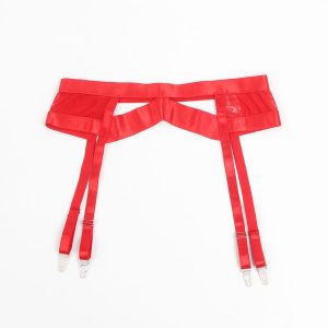 Subblime Bondage-BH met jarretelset rood L/XL Subblime Bondage-BH met jarretelset rood L/XL - Afbeelding 10