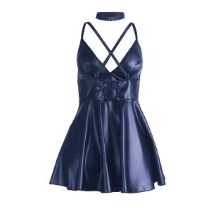 Subblime jurk met blauwe leren bandjes S/M Subblime jurk met blauwe leren bandjes S/M - Afbeelding 6
