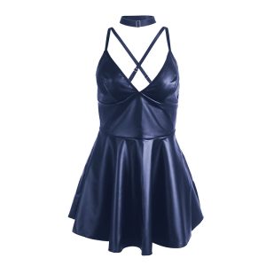 Subblime jurk met blauwe leren bandjes S/M Subblime jurk met blauwe leren bandjes S/M - Afbeelding 5