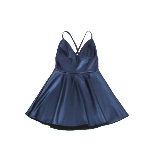 Subblime jurk met blauwe leren bandjes S/M