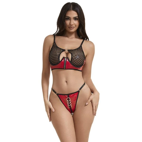 img_200503_8344f6a0a310152d7405becd39301814_1.jpg Subblime BH-set van rood lakleer met net en rits L/XL