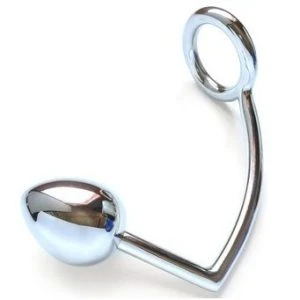 Metal Hard Cockring mit Analhaken 50 mm