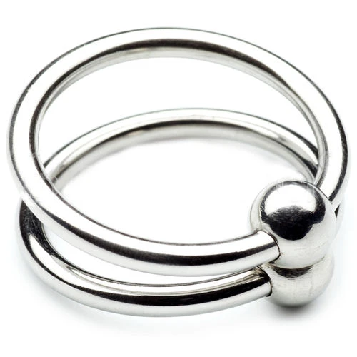 Metal Hard Dubbele Stalen Ring 30 mm Cockring