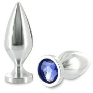 Metal Hard Analplug aus Aluminium mit Kristall, 5,71 cm