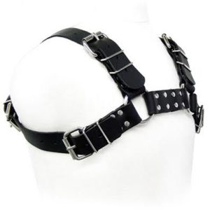 Leather Body Zwart Bulldog-Ledertuig voor Mannen S-XL Leather Body Zwart Bulldog-Ledertuig voor Mannen S-XL - Afbeelding 2