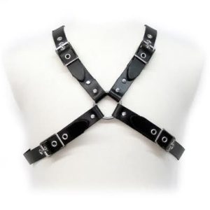 Leren Body Zwarte Gesp Harness voor Mannen Leren Body Zwarte Gesp Harness voor Mannen - Afbeelding 1