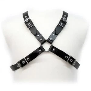 Leren Body Zwarte Gesp Harness voor Mannen