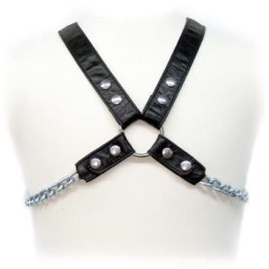 Leren Body Kettenharness II Leren borstband voor mannen S-XL Leren Body Kettenharness II Leren borstband voor mannen S-XL - Afbeelding 1