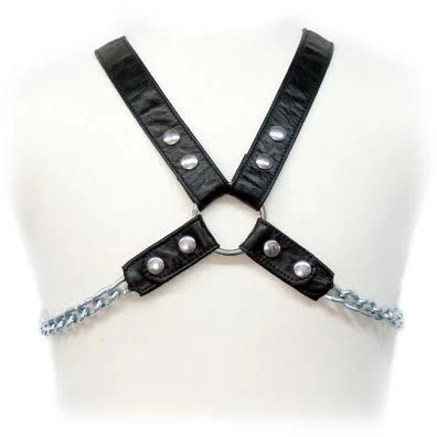 Leren Body Kettenharness II Leren borstband voor mannen S-XL