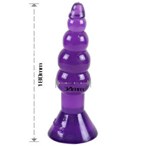 Baile Anaalplug met golfvorm 17 cm paars Baile Anaalplug met golfvorm 17 cm paars - Afbeelding 1