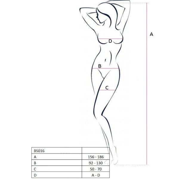 Passion Net-body met kruisopening en borduursel zwart Passion Net-body met kruisopening en borduursel zwart