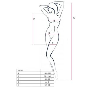 Passion Bodystocking BS025 witte dessousjurk van netstof Passion Bodystocking BS025 witte dessousjurk van netstof - Afbeelding 2