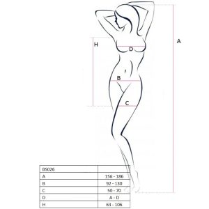 Passion Bodystocking BS026 Netz-Dessouskleid wit Passion Bodystocking BS026 Netz-Dessouskleid wit - Afbeelding 2