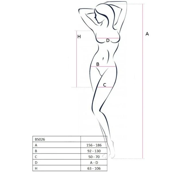 Passion Bodystocking BS026 Netz-Dessouskleid wit Passion Bodystocking BS026 Netz-Dessouskleid wit