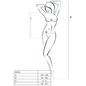 Passion Net-Body Bodystocking Zwart Unisex Passion Net-Body Bodystocking Zwart Unisex - Afbeelding 3