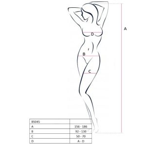 Passion Bodystocking BS045 Net-body met borduursel Zwart Unisex-maat Passion Bodystocking BS045 Net-body met borduursel Zwart Unisex-maat - Afbeelding 2