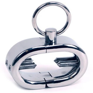 Metal Hard Hodenmanschette uit metaal met ring en inbussleutel