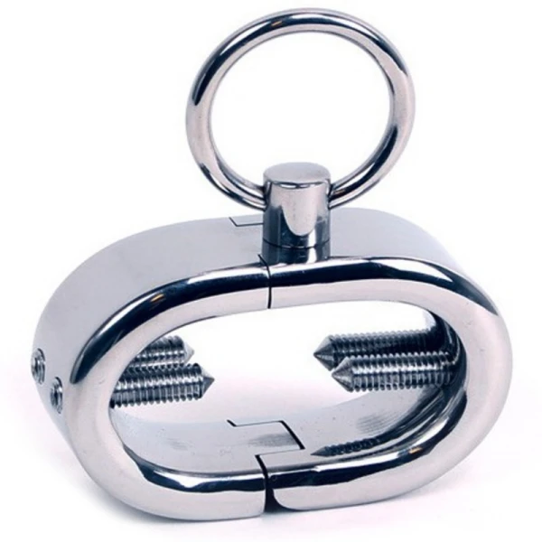 Metal Hard Hodenmanschette uit metaal met ring en inbussleutel