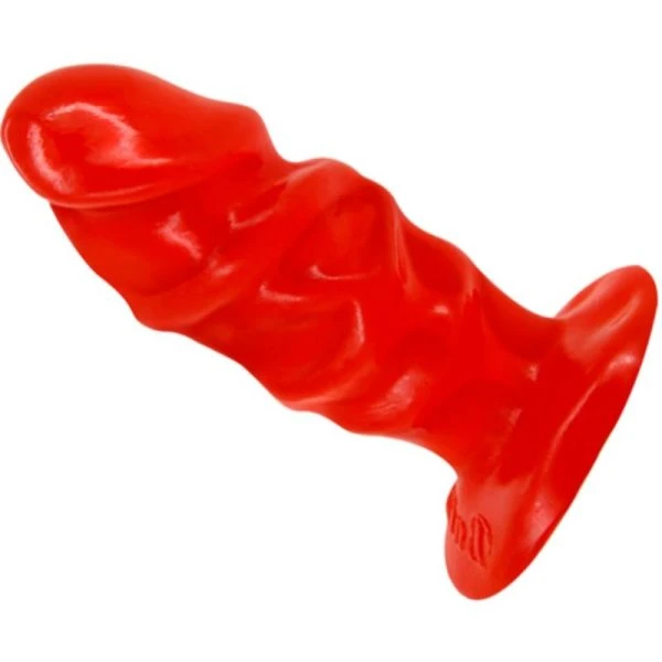 Baile Unisex-Anaalplug met rode zuignap, PVC