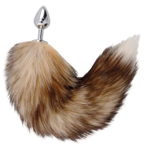 Darkness Tail Butt Plug Silver – Anaalplug met staart, 8 cm lang